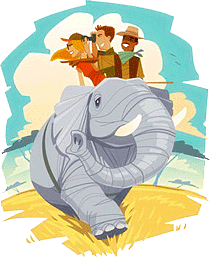 Safari Hunters on Elephant
