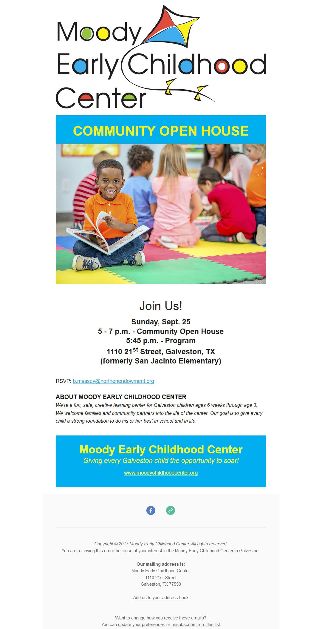 Moody Childhood Center newsletter